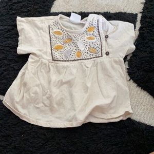 Zara tee with embroidery